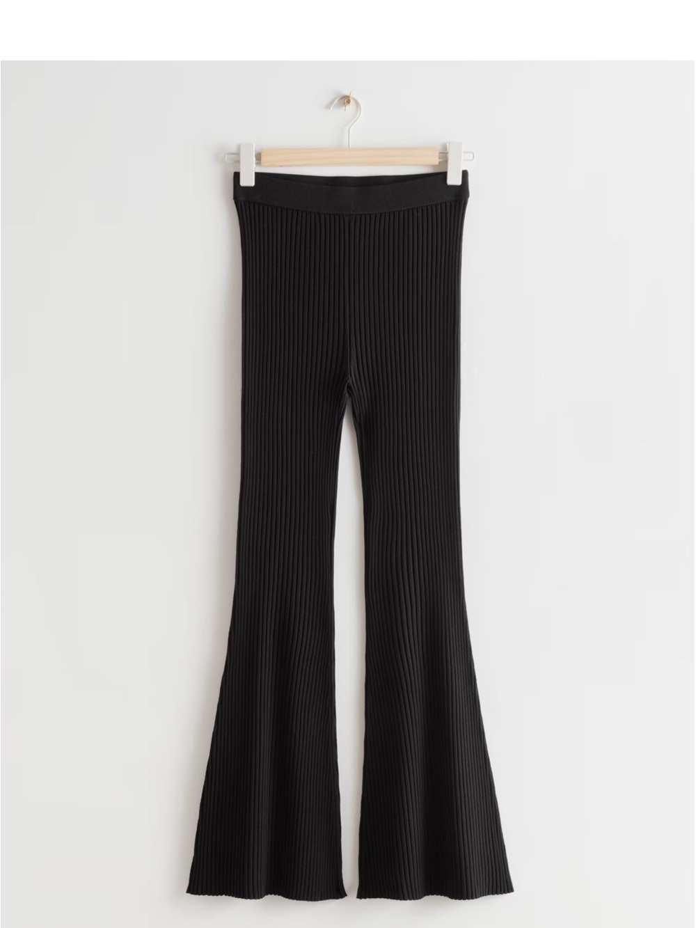 🍂& Other Stories black flared rib trousers